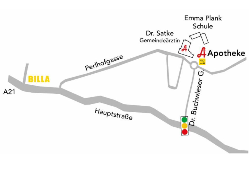 Anfahrtsplan Apotheke Gießhübl